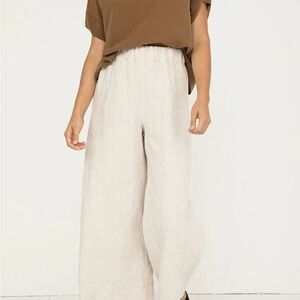 Elizabeth Suzann Florence Pant in Flax Midweight Linen